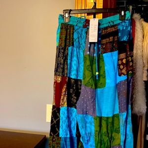 Harem pants! 2 pair, NWT Patchwork print! Super cute!